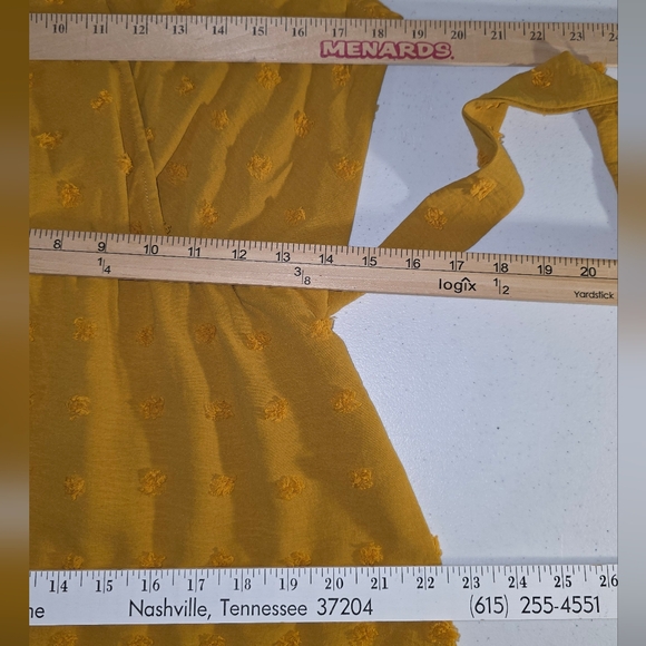 BTFBM Women's 2023 Summer Wrap V Neck Dress Ruffle Sleeve Swiss Dot Boho Sz M - Picture 11 of 16